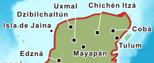 Mayan Ruins Map